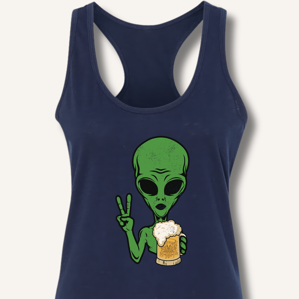 Alien Peace Beer Shirt Racerback Tank - Sip & Shirt