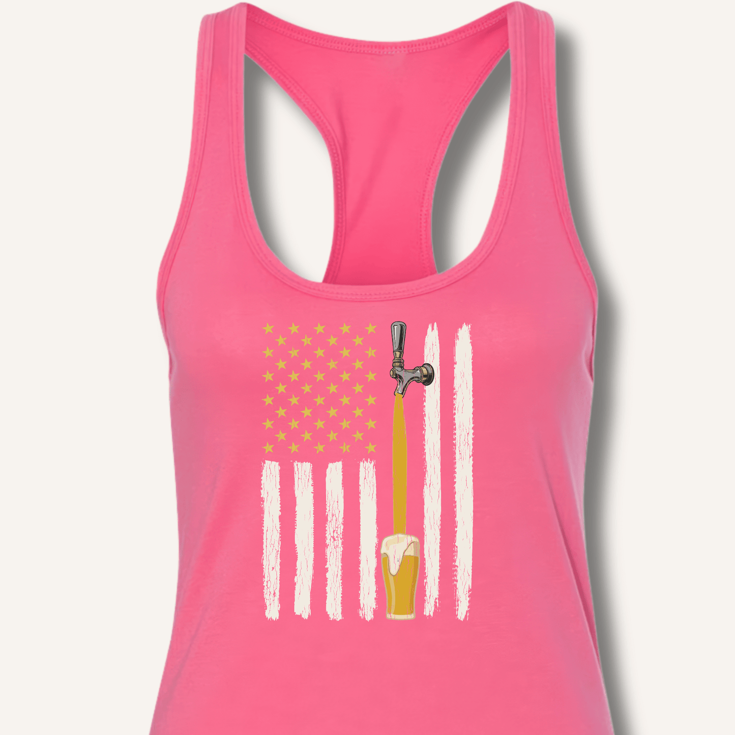 American Beer Flag Racerback Tank - Sip & Shirt