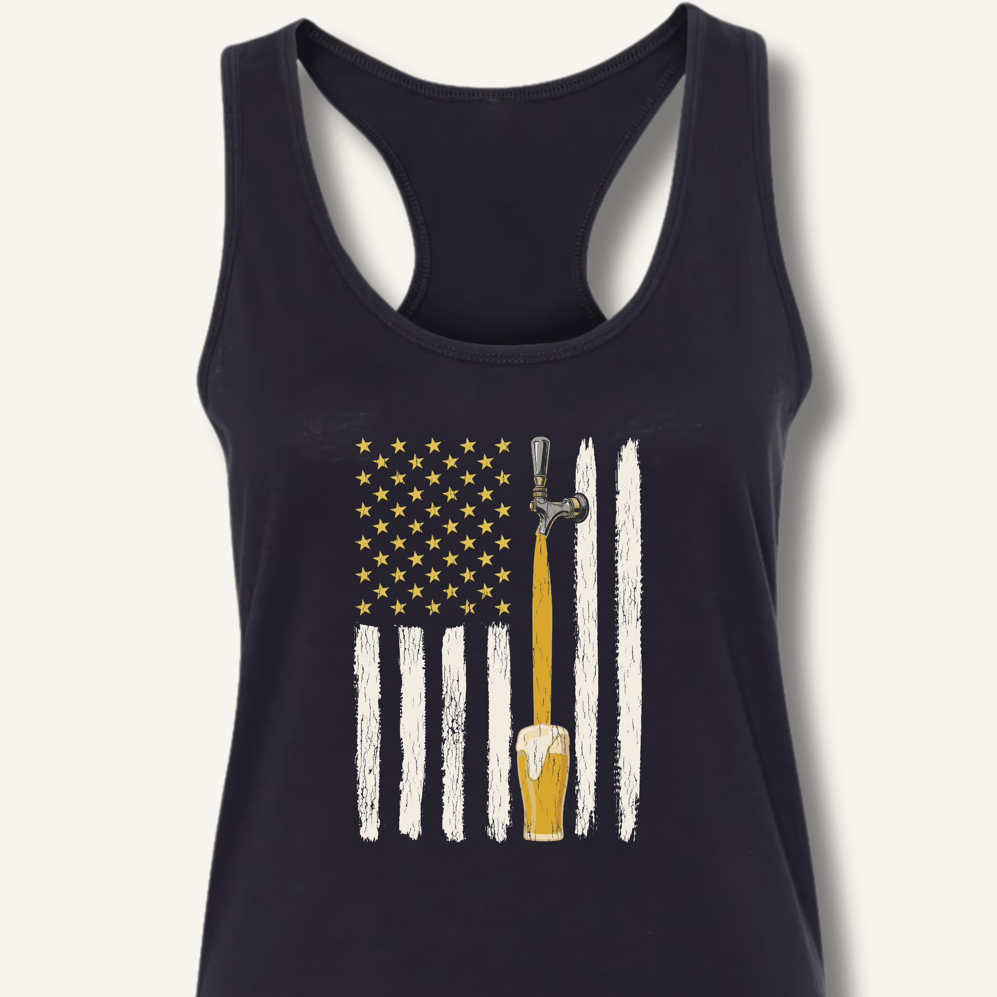 American Beer Flag Racerback Tank - Sip & Shirt