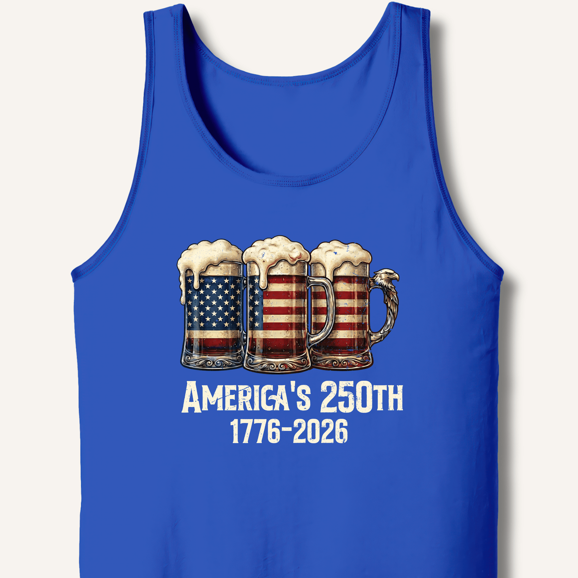American Flag Beer Mugs 250th Tank - Sip & Shirt