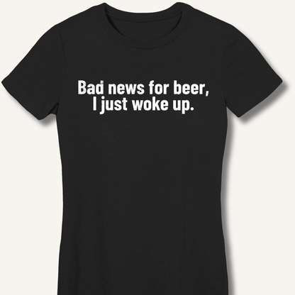 Bad news for beer Fitted T-Shirt - Sip & Shirt