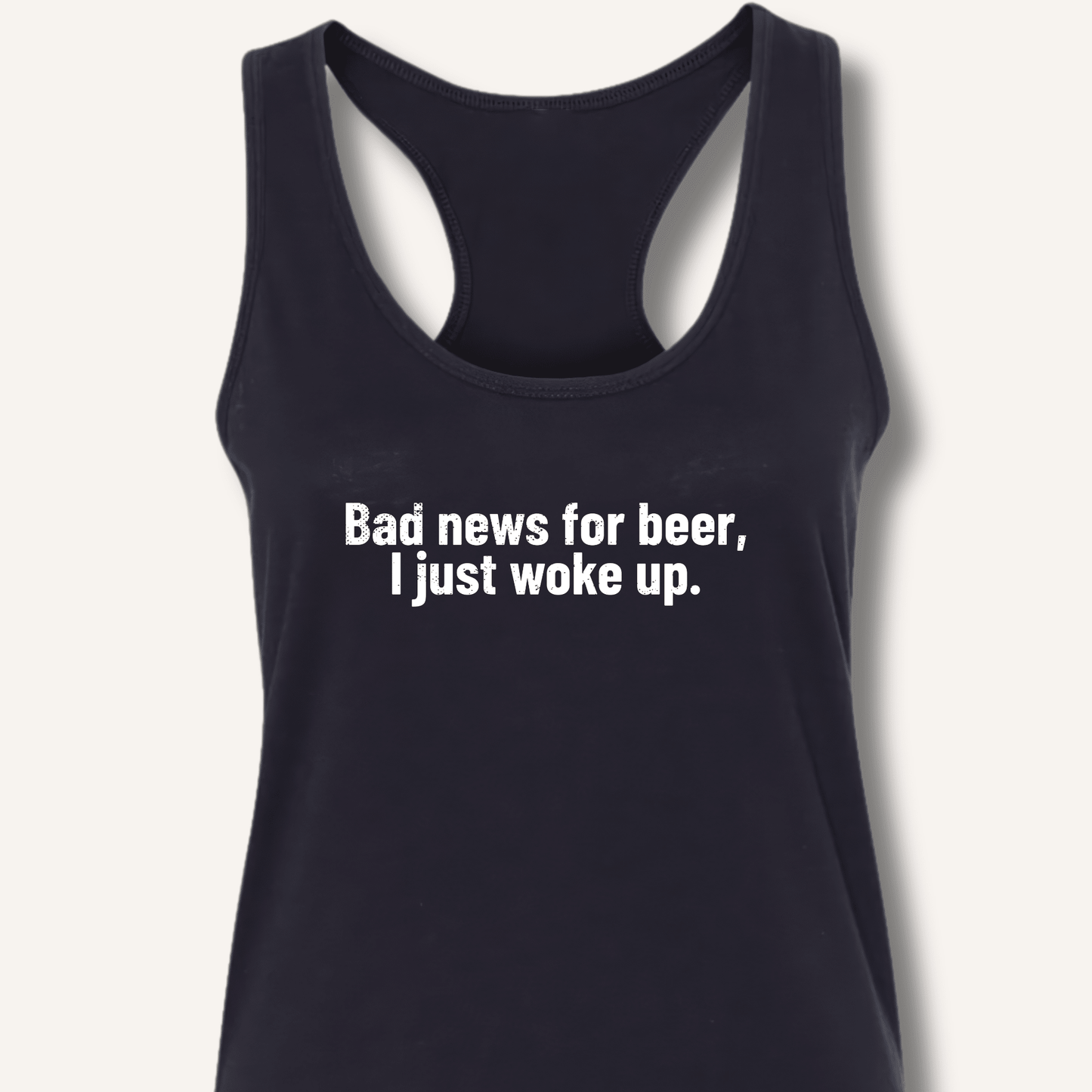 Bad news for beer Racerback Tank - Sip & Shirt