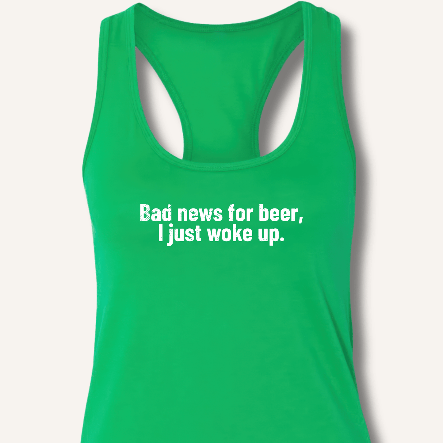 Bad news for beer Racerback Tank - Sip & Shirt