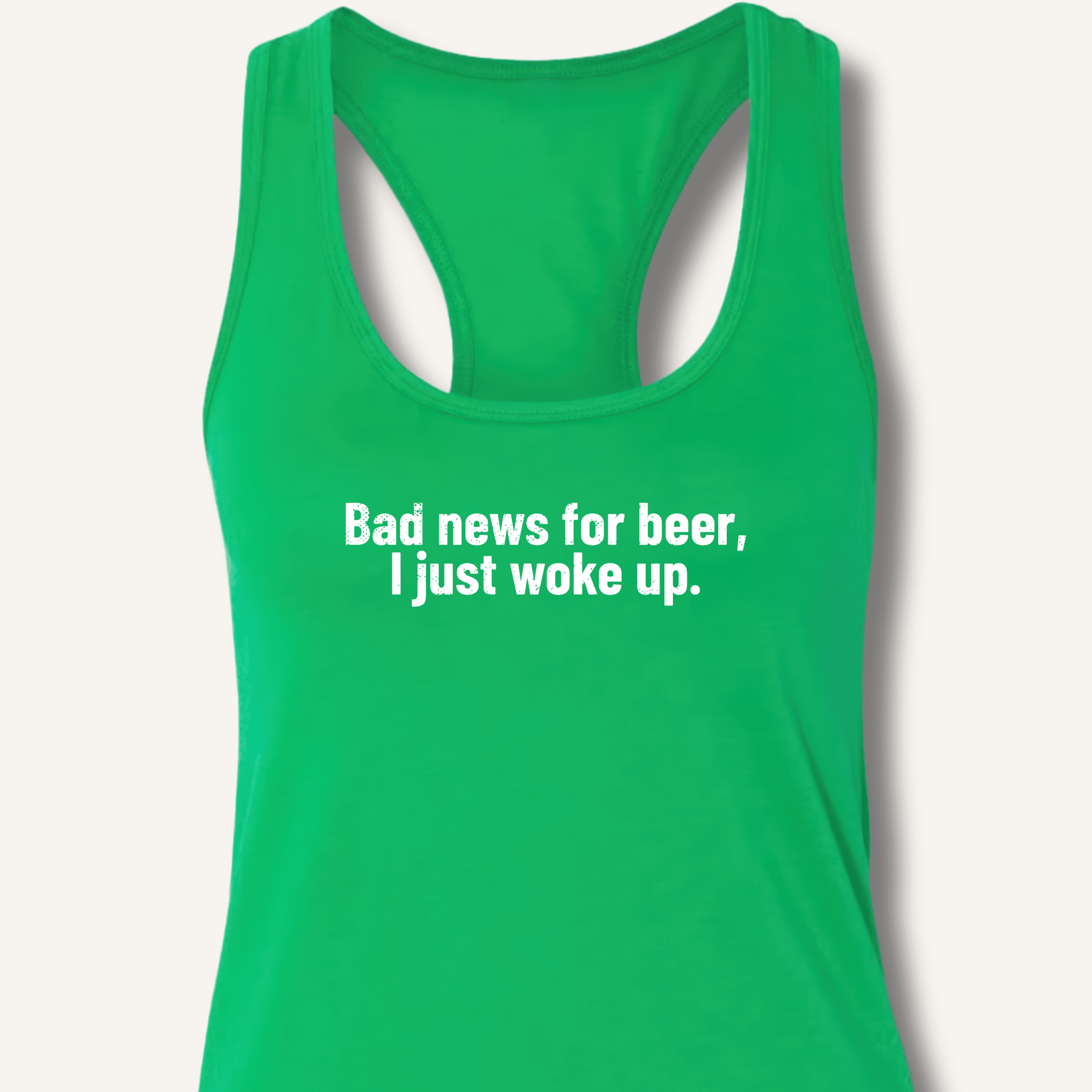 Bad news for beer Racerback Tank - Sip & Shirt