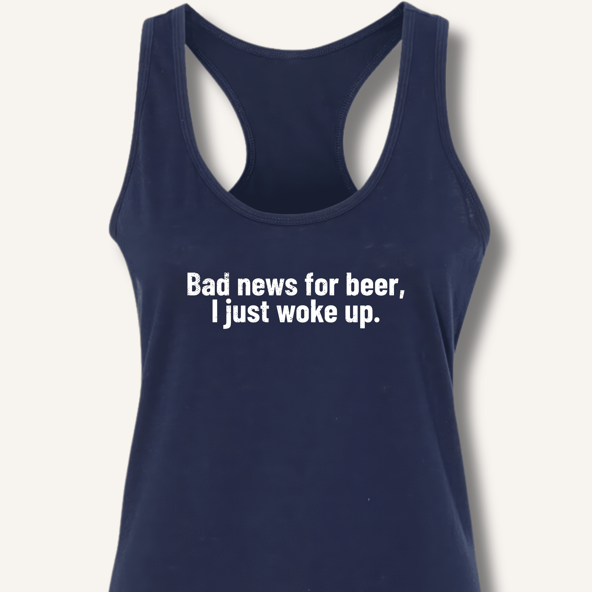 Bad news for beer Racerback Tank - Sip & Shirt