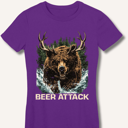 Beer Attack Fitted T-Shirt - Sip & Shirt