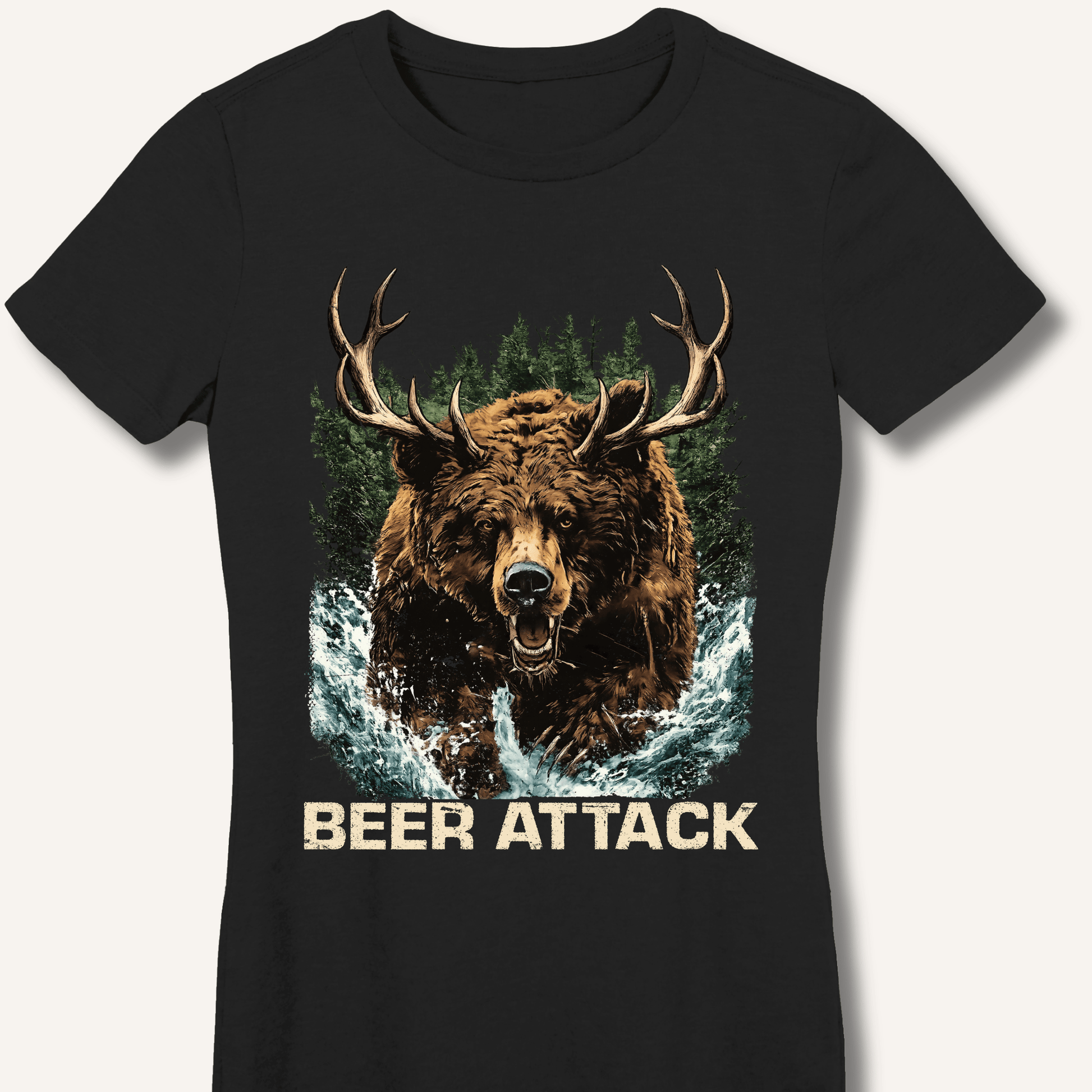 Beer Attack Fitted T-Shirt - Sip & Shirt