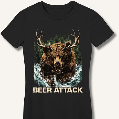 Beer Attack Fitted T-Shirt - Sip & Shirt