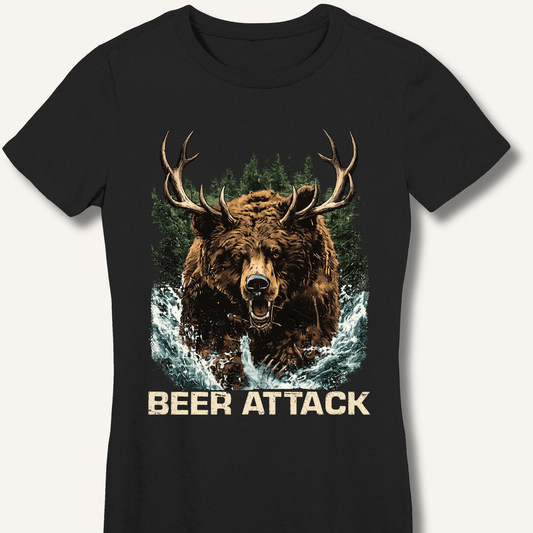 Beer Attack Fitted T-Shirt - Sip & Shirt