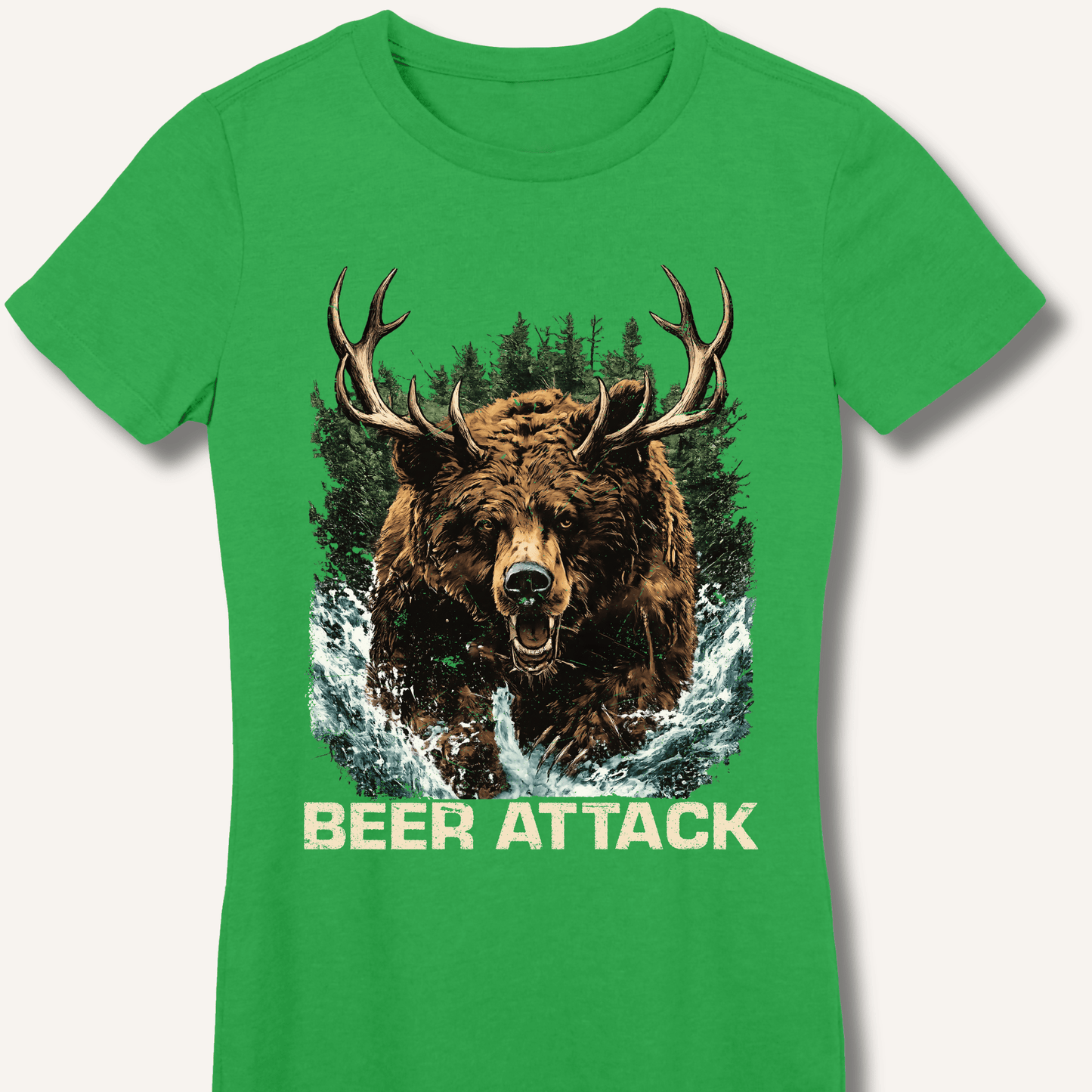 Beer Attack Fitted T-Shirt - Sip & Shirt
