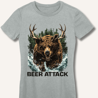 Beer Attack Fitted T-Shirt - Sip & Shirt