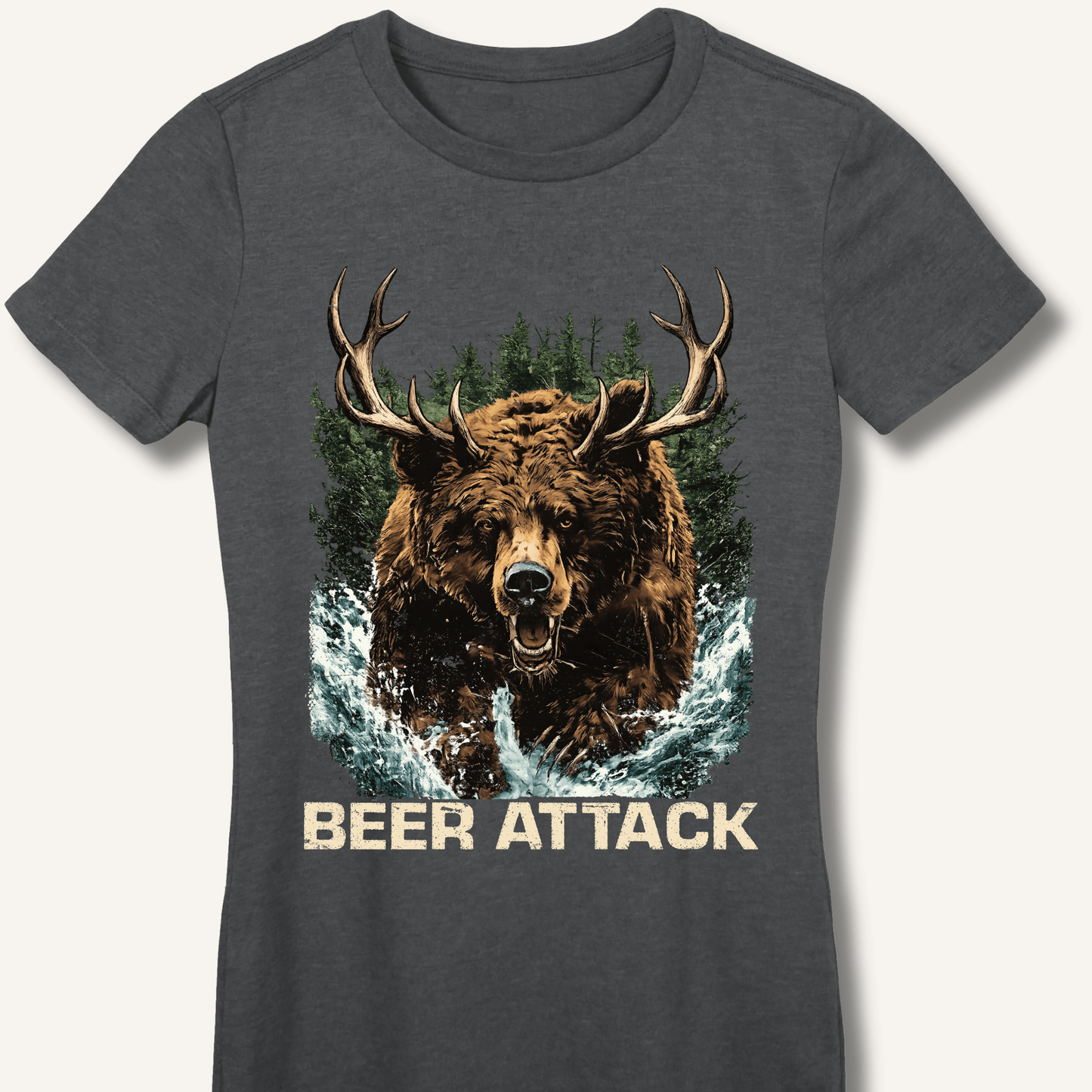 Beer Attack Fitted T-Shirt - Sip & Shirt