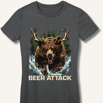 Beer Attack Fitted T-Shirt - Sip & Shirt