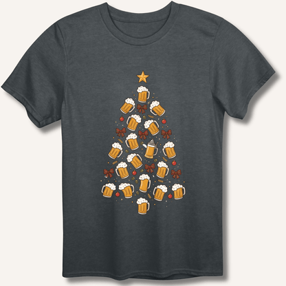 Beer Christmas Tree T-Shirt - Sip & Shirt