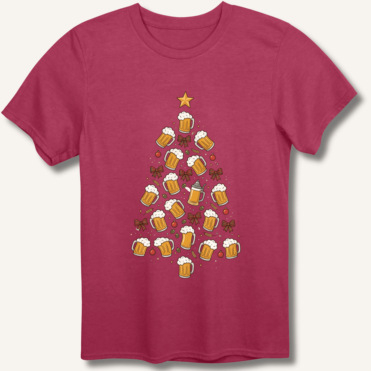 Beer Christmas Tree T-Shirt - Sip & Shirt