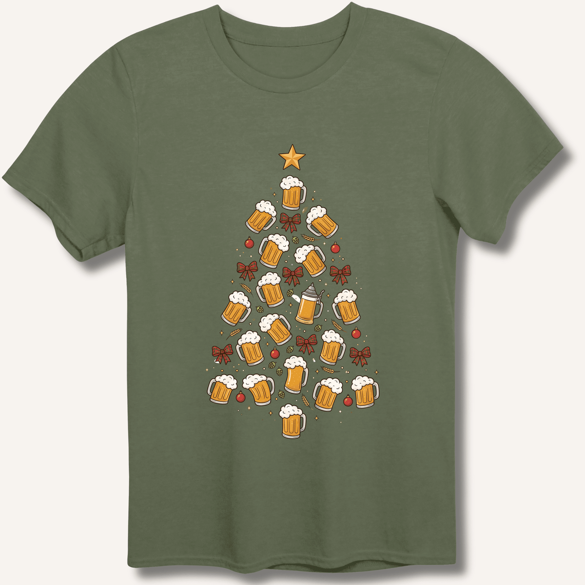 Beer Christmas Tree T-Shirt - Sip & Shirt