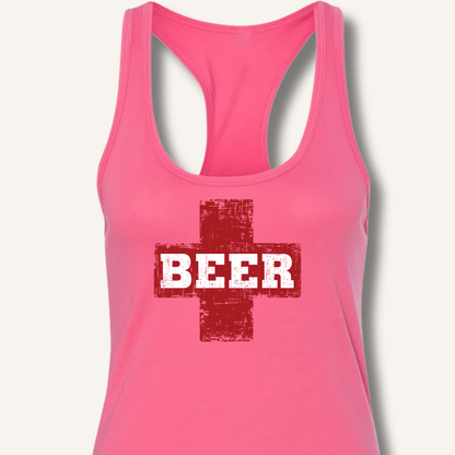 Beer First Aid Racerback Tank - Sip & Shirt