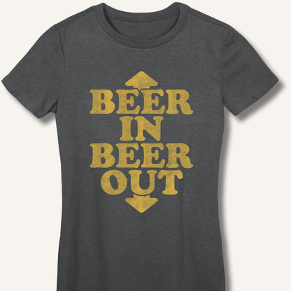 Beer In Beer Out Fitted T-Shirt - Sip & Shirt