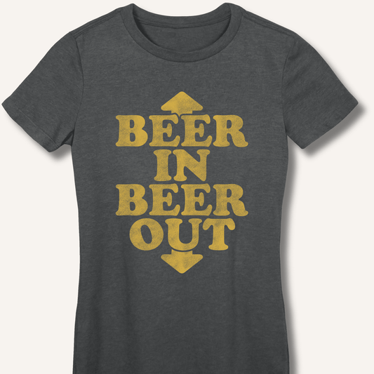 Beer In Beer Out Fitted T-Shirt - Sip & Shirt