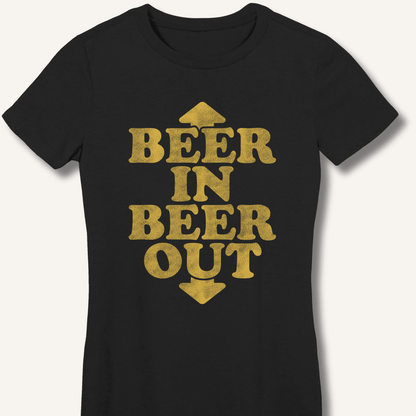 Beer In Beer Out Fitted T-Shirt - Sip & Shirt