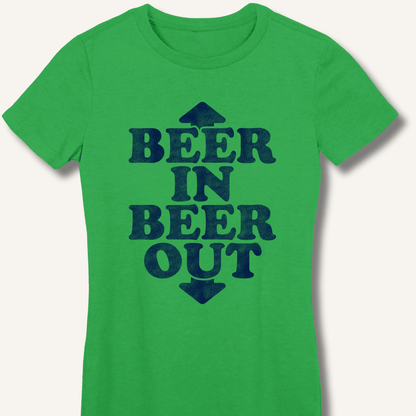 Beer In Beer Out Fitted T-Shirt - Sip & Shirt