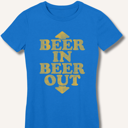 Beer In Beer Out Fitted T-Shirt - Sip & Shirt