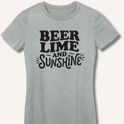 Beer Lime and Sunshine Fitted T-Shirt - Sip & Shirt