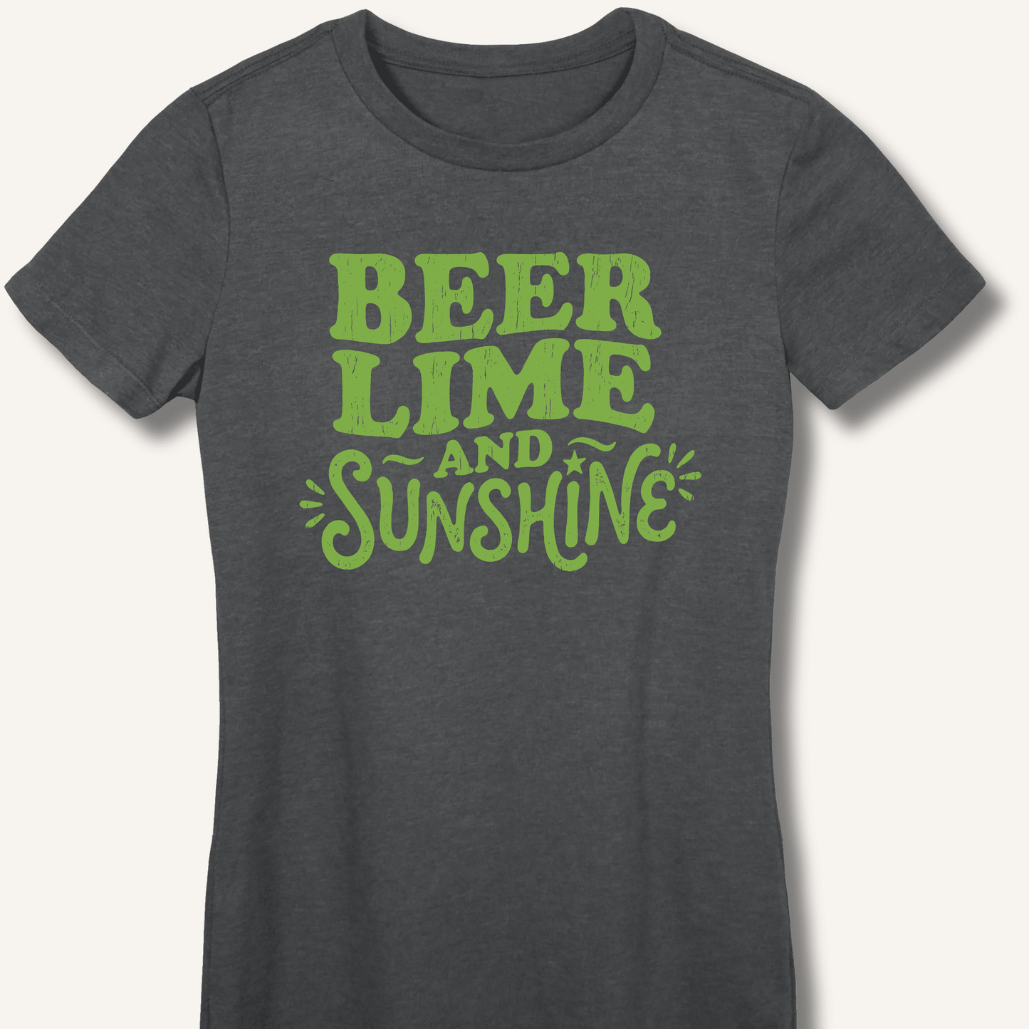 Beer Lime and Sunshine Fitted T-Shirt - Sip & Shirt