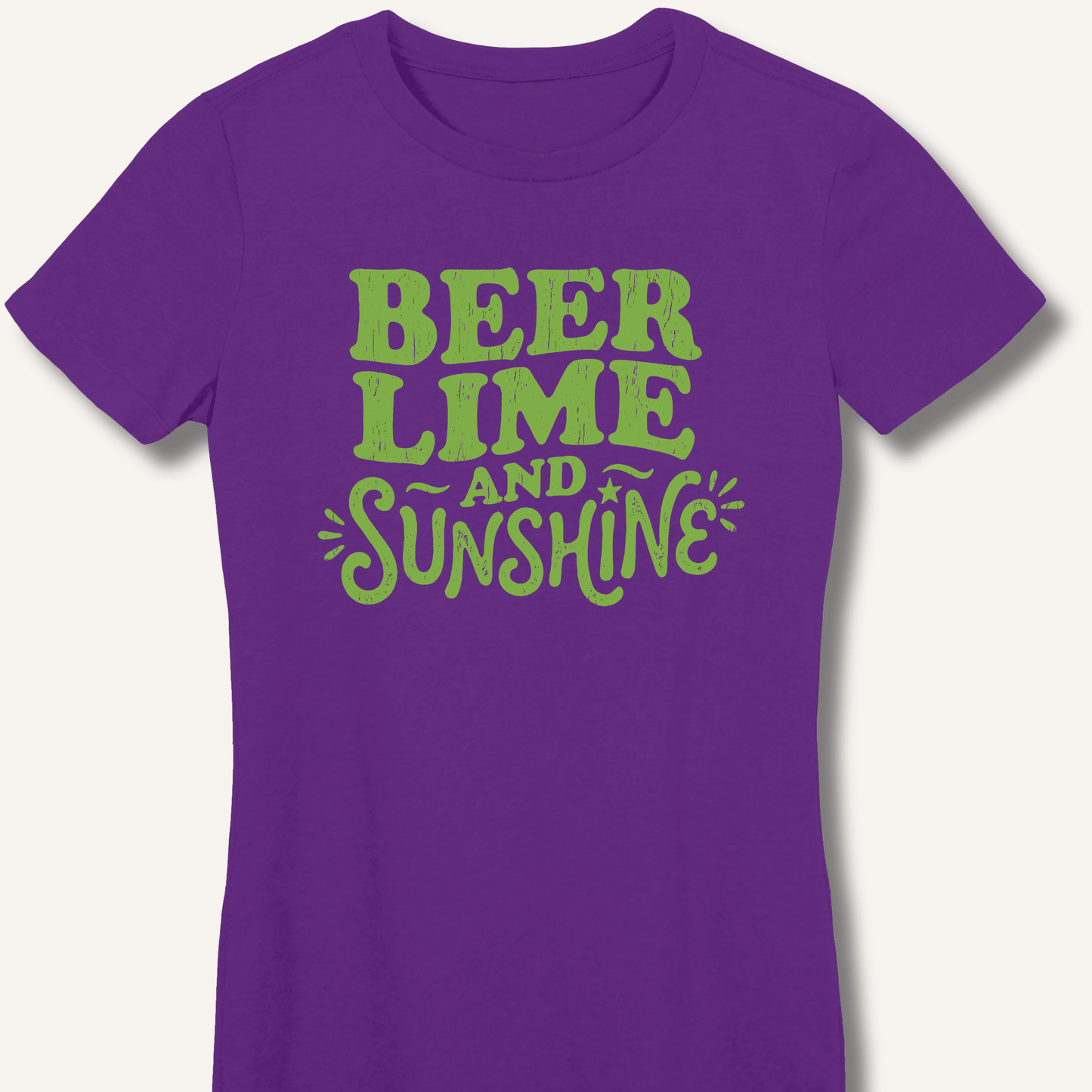 Beer Lime and Sunshine Fitted T-Shirt - Sip & Shirt