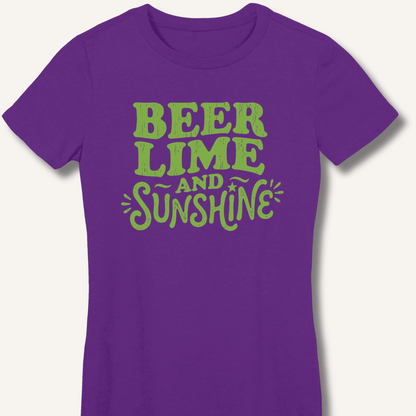Beer Lime and Sunshine Fitted T-Shirt - Sip & Shirt