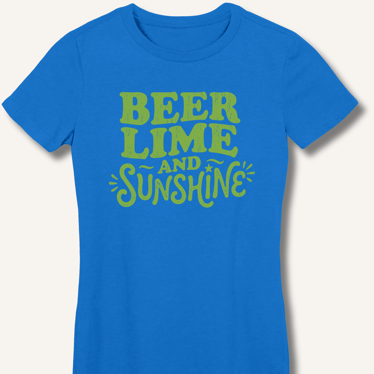 Beer Lime and Sunshine Fitted T-Shirt - Sip & Shirt