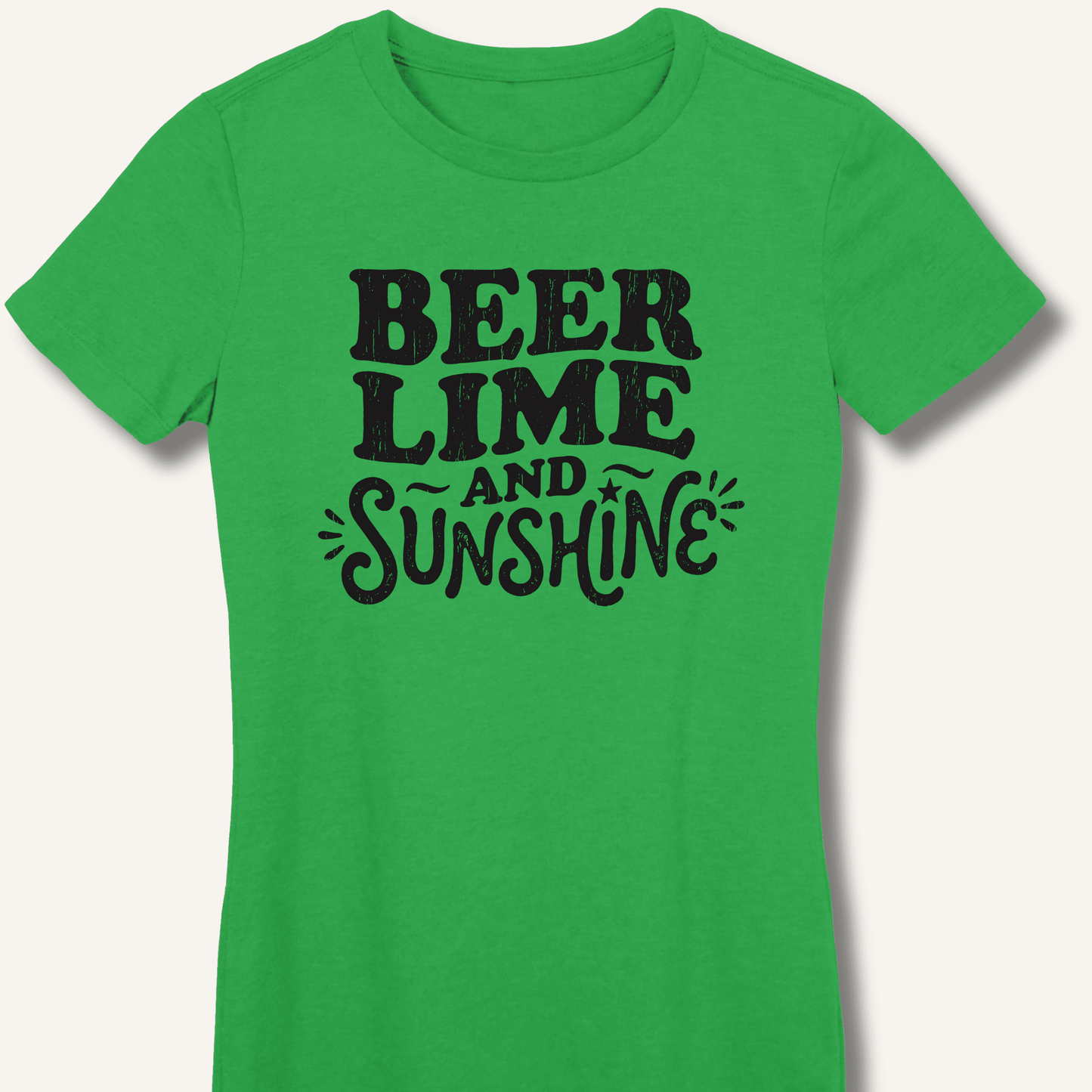 Beer Lime and Sunshine Fitted T-Shirt - Sip & Shirt
