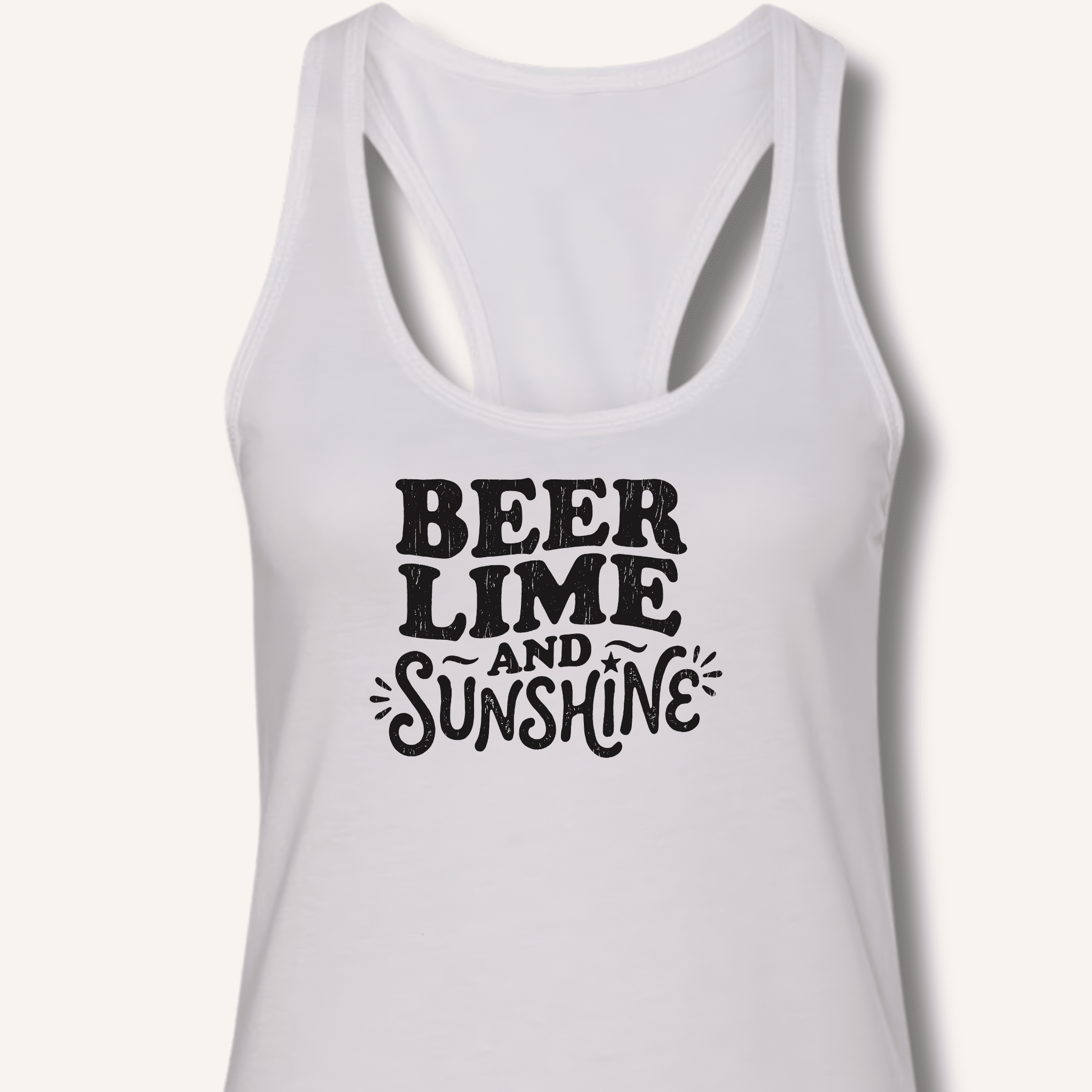 Beer Lime and Sunshine Racerback Tank - Sip & Shirt