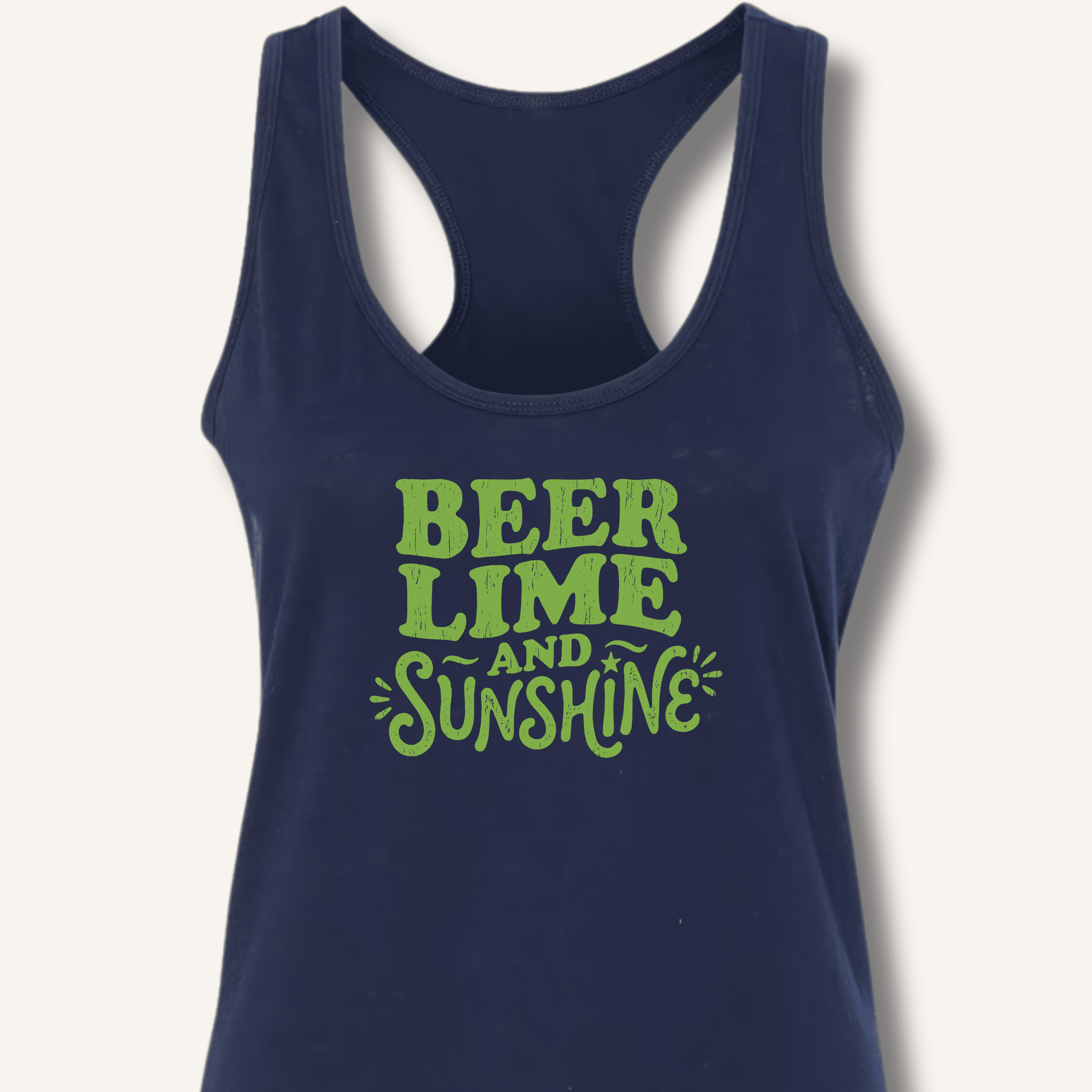Beer Lime and Sunshine Racerback Tank - Sip & Shirt