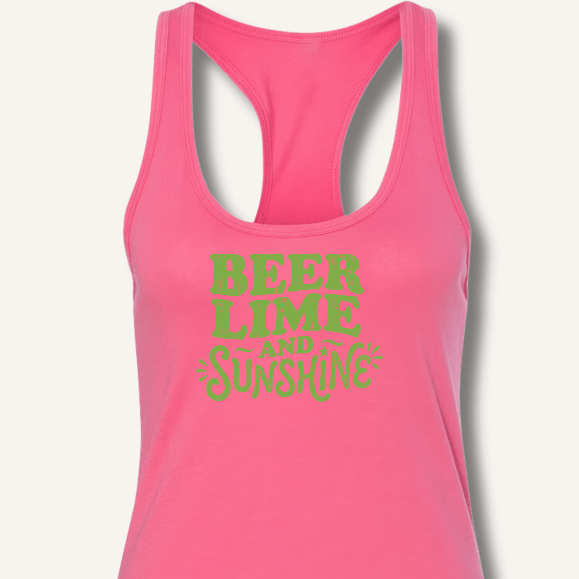 Beer Lime and Sunshine Racerback Tank - Sip & Shirt