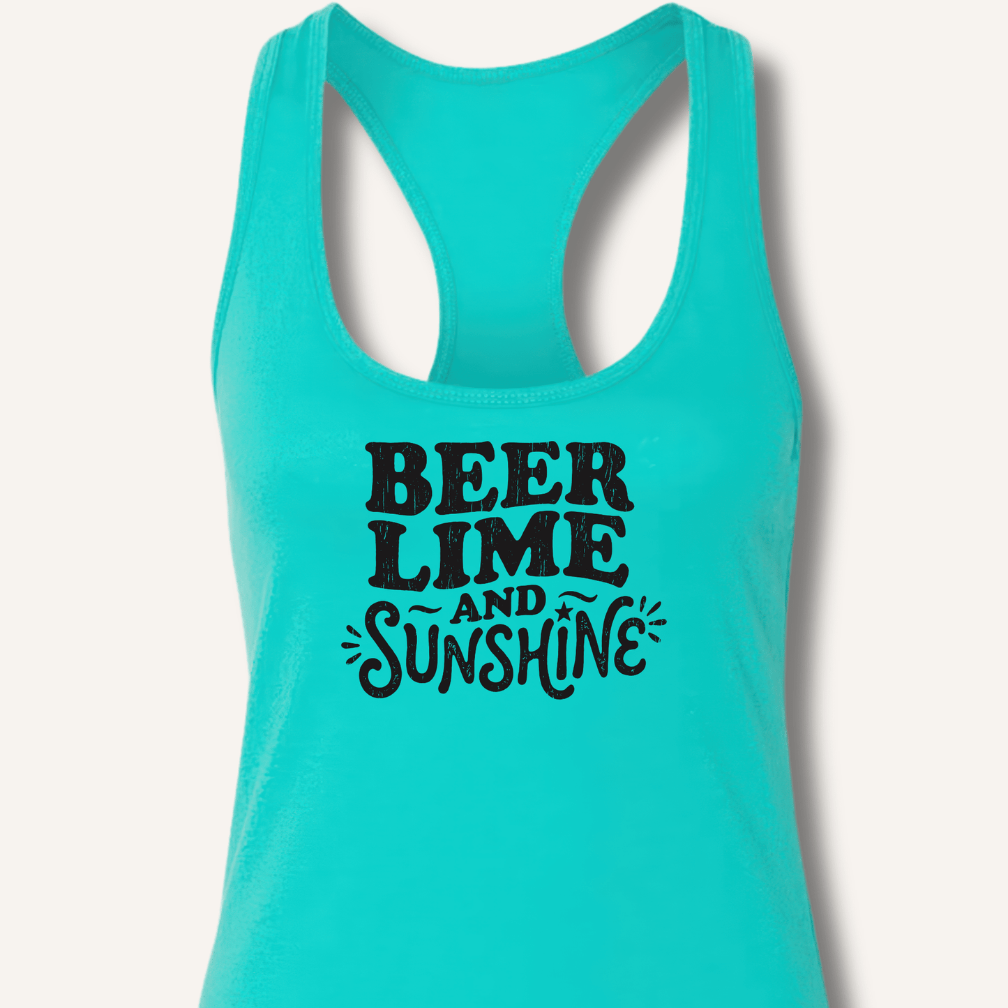 Beer Lime and Sunshine Racerback Tank - Sip & Shirt