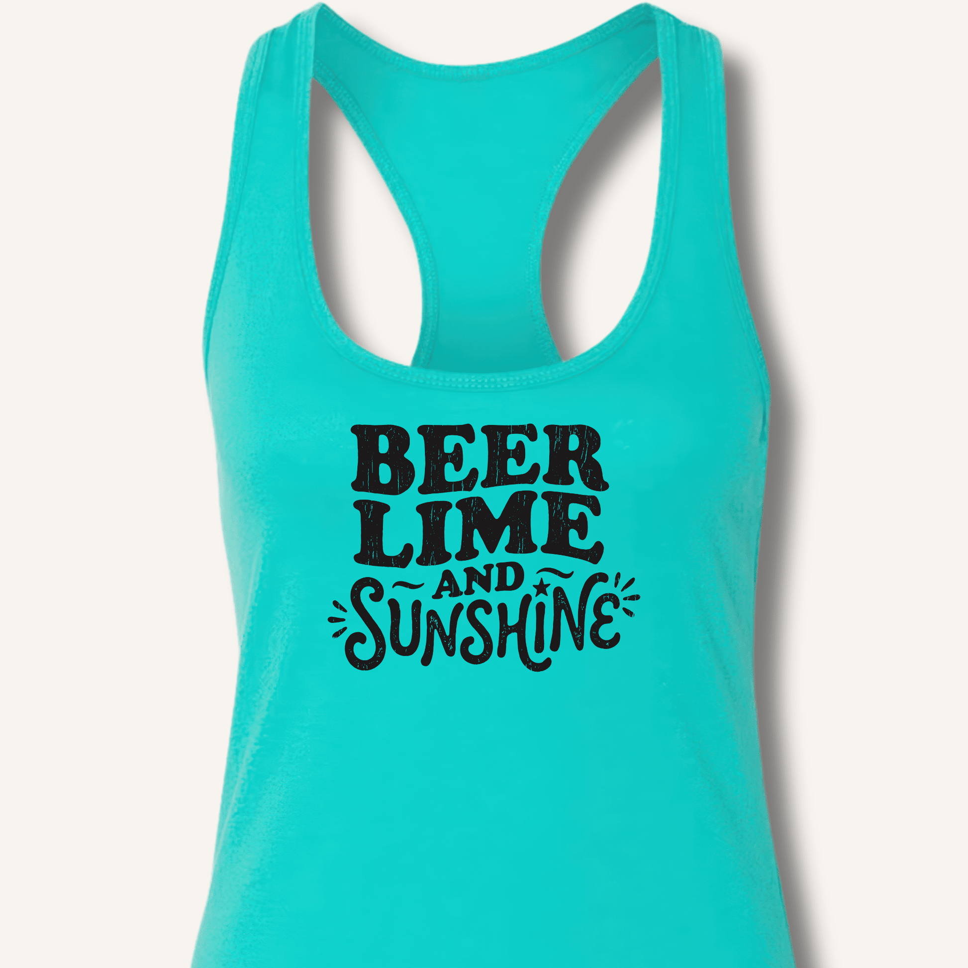Beer Lime and Sunshine Racerback Tank - Sip & Shirt