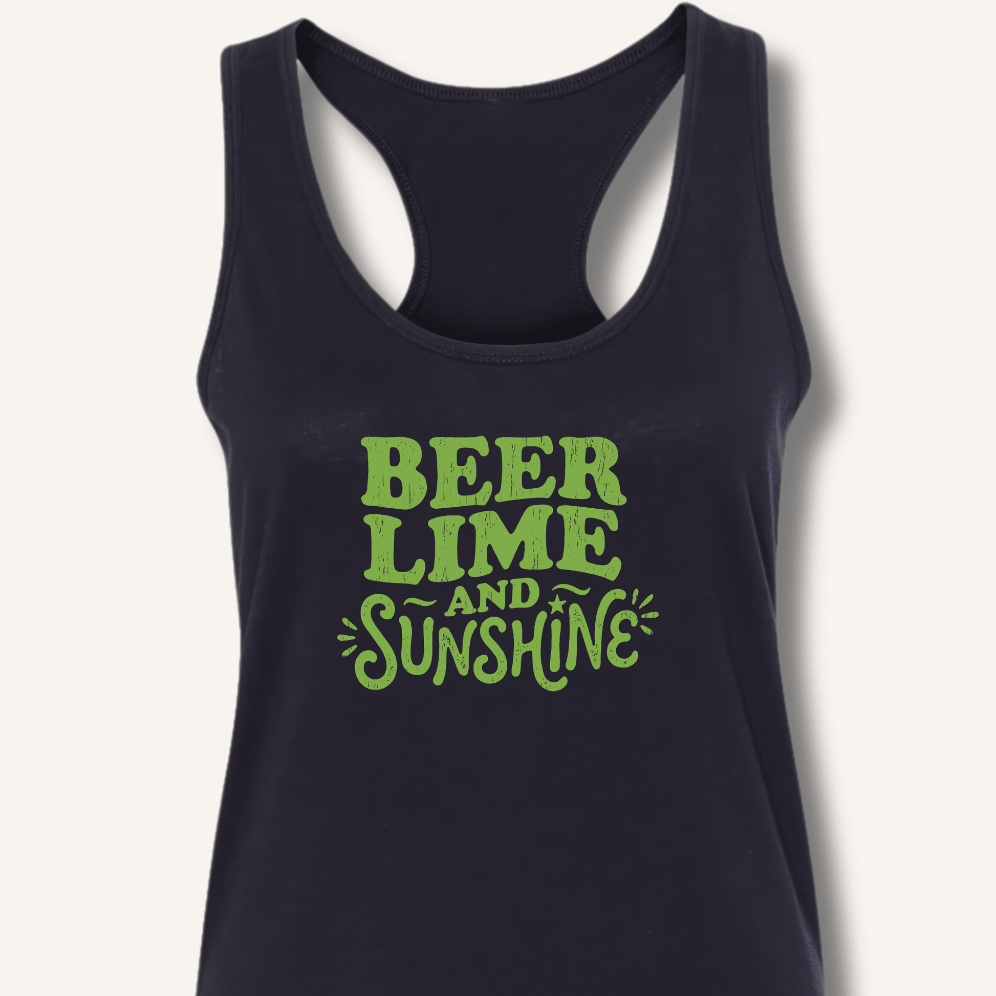Beer Lime and Sunshine Racerback Tank - Sip & Shirt