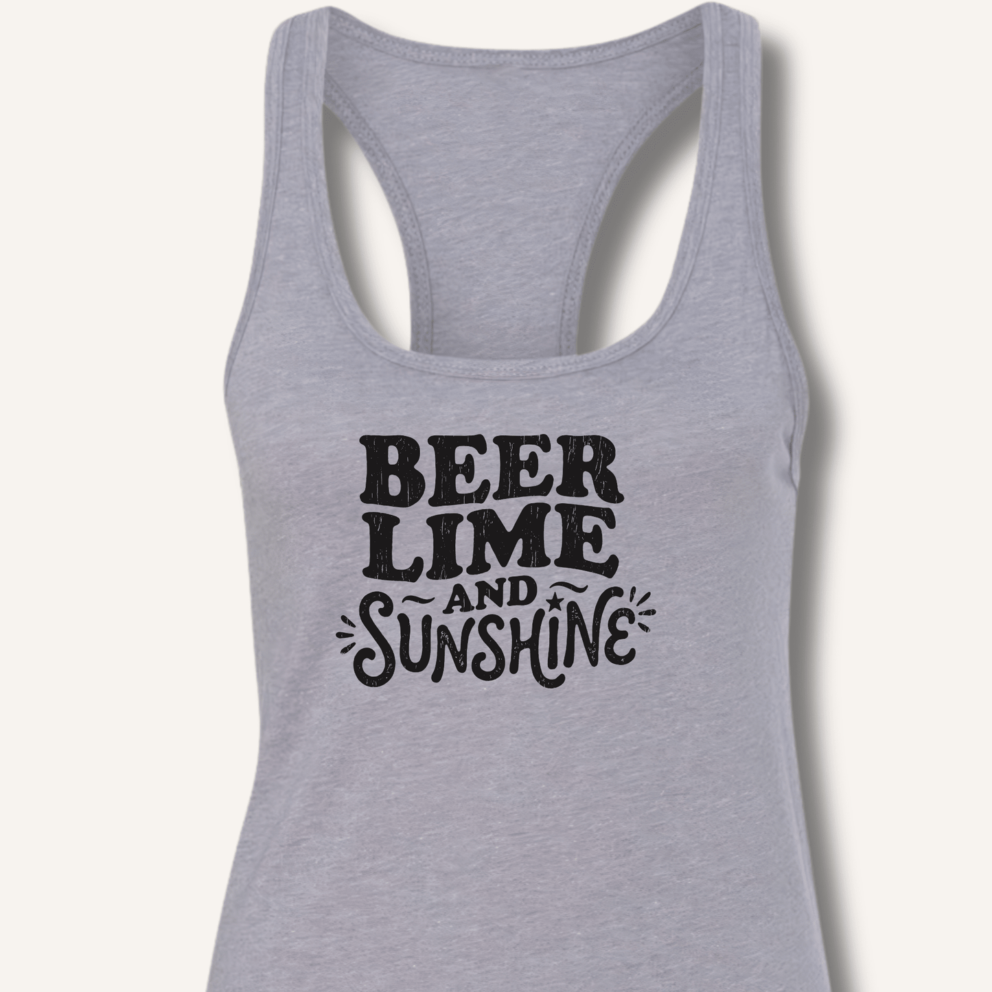 Beer Lime and Sunshine Racerback Tank - Sip & Shirt