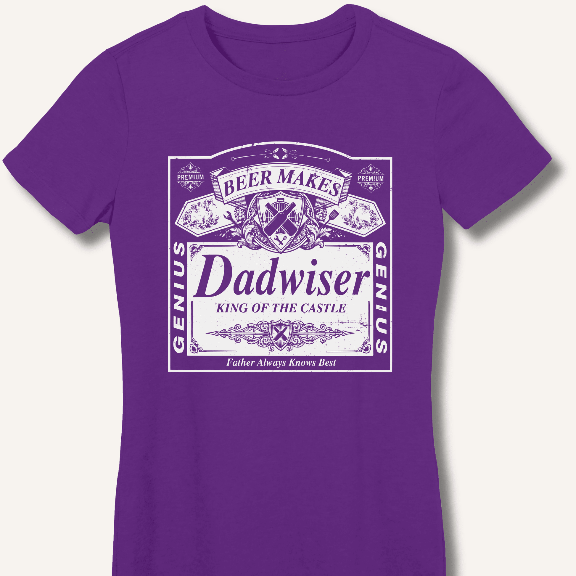 Beer Makes Dad Wiser Fitted T-Shirt - Sip & Shirt