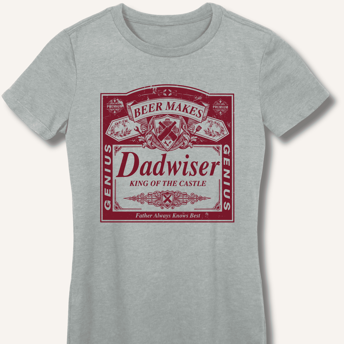 Beer Makes Dad Wiser Fitted T-Shirt - Sip & Shirt