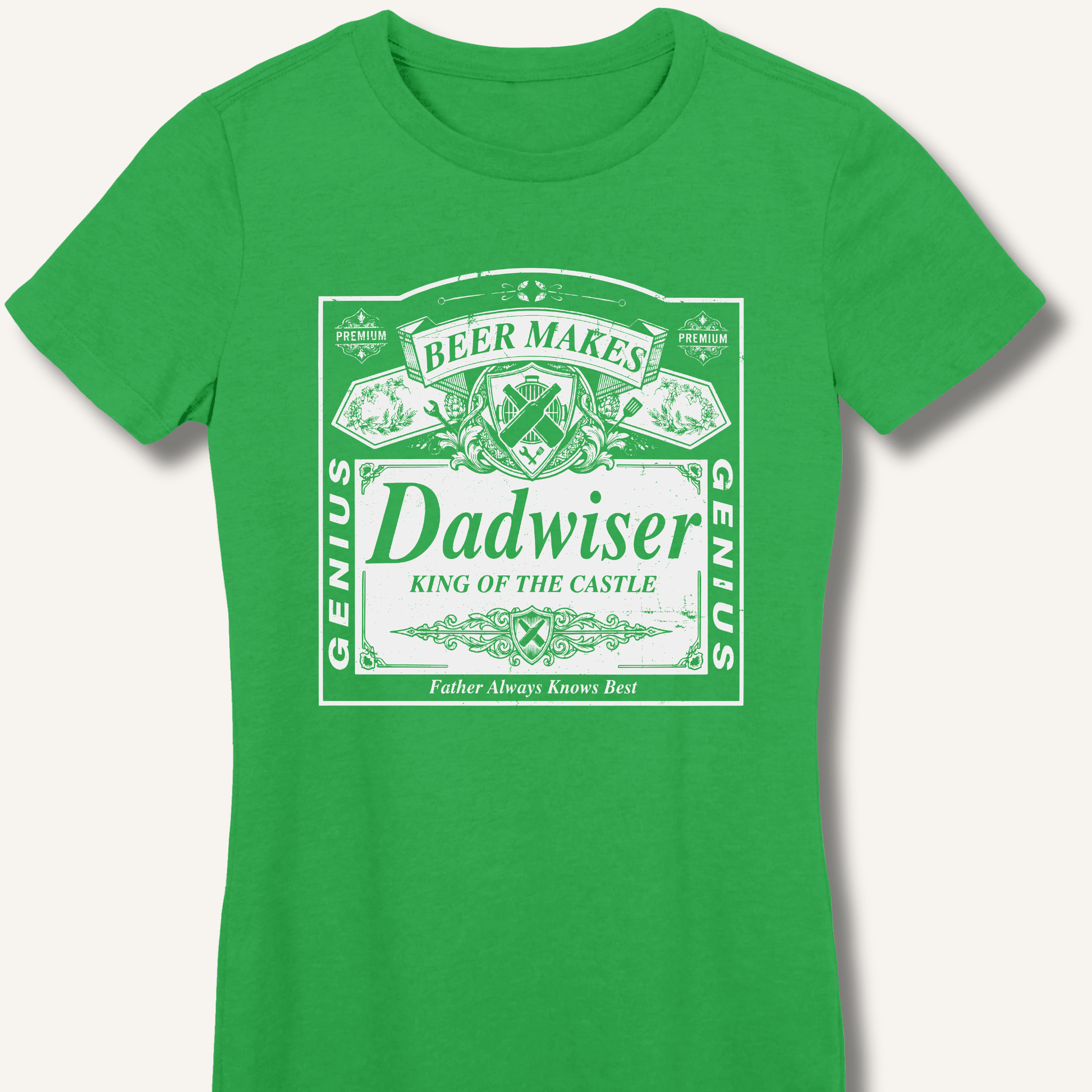 Beer Makes Dad Wiser Fitted T-Shirt - Sip & Shirt