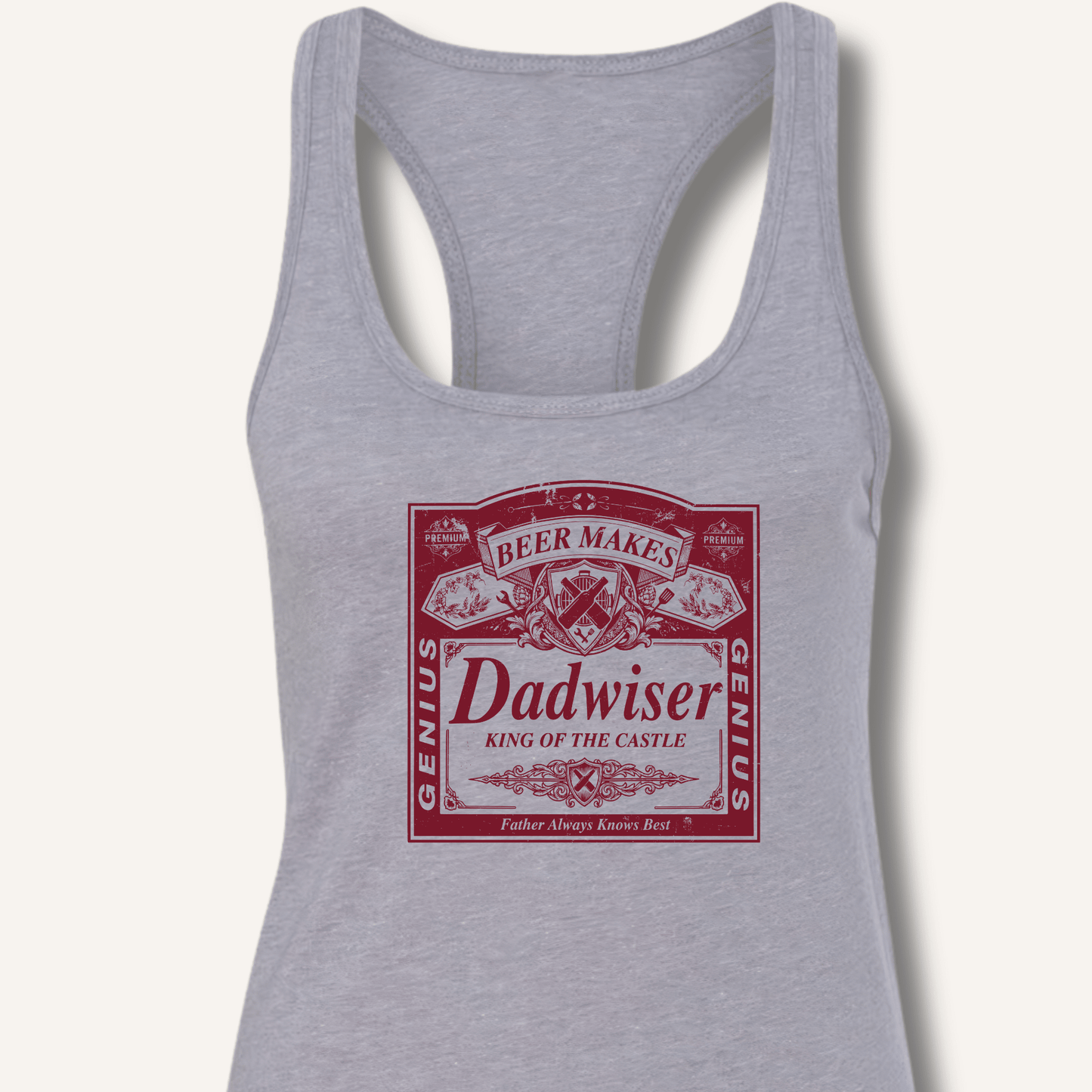 Beer Makes Dad Wiser Racerback Tank - Sip & Shirt