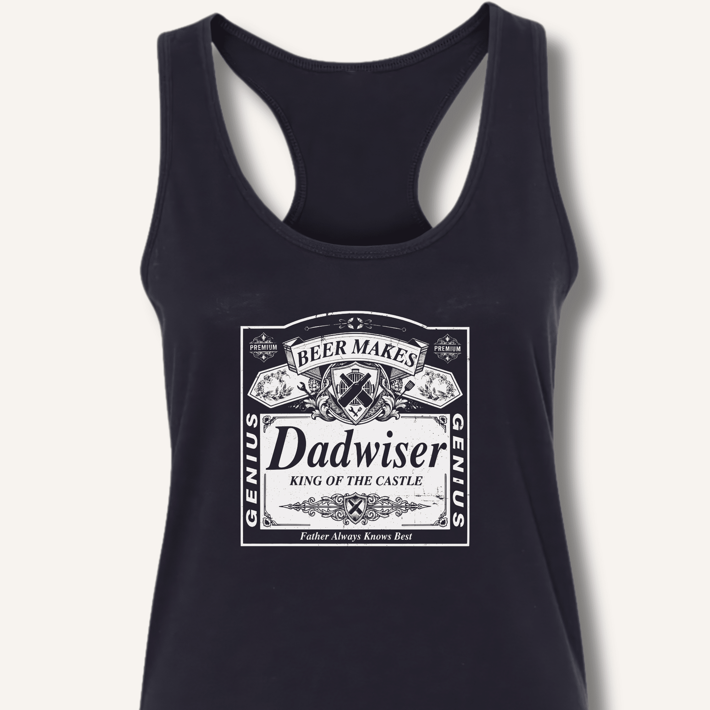 Beer Makes Dad Wiser Racerback Tank - Sip & Shirt
