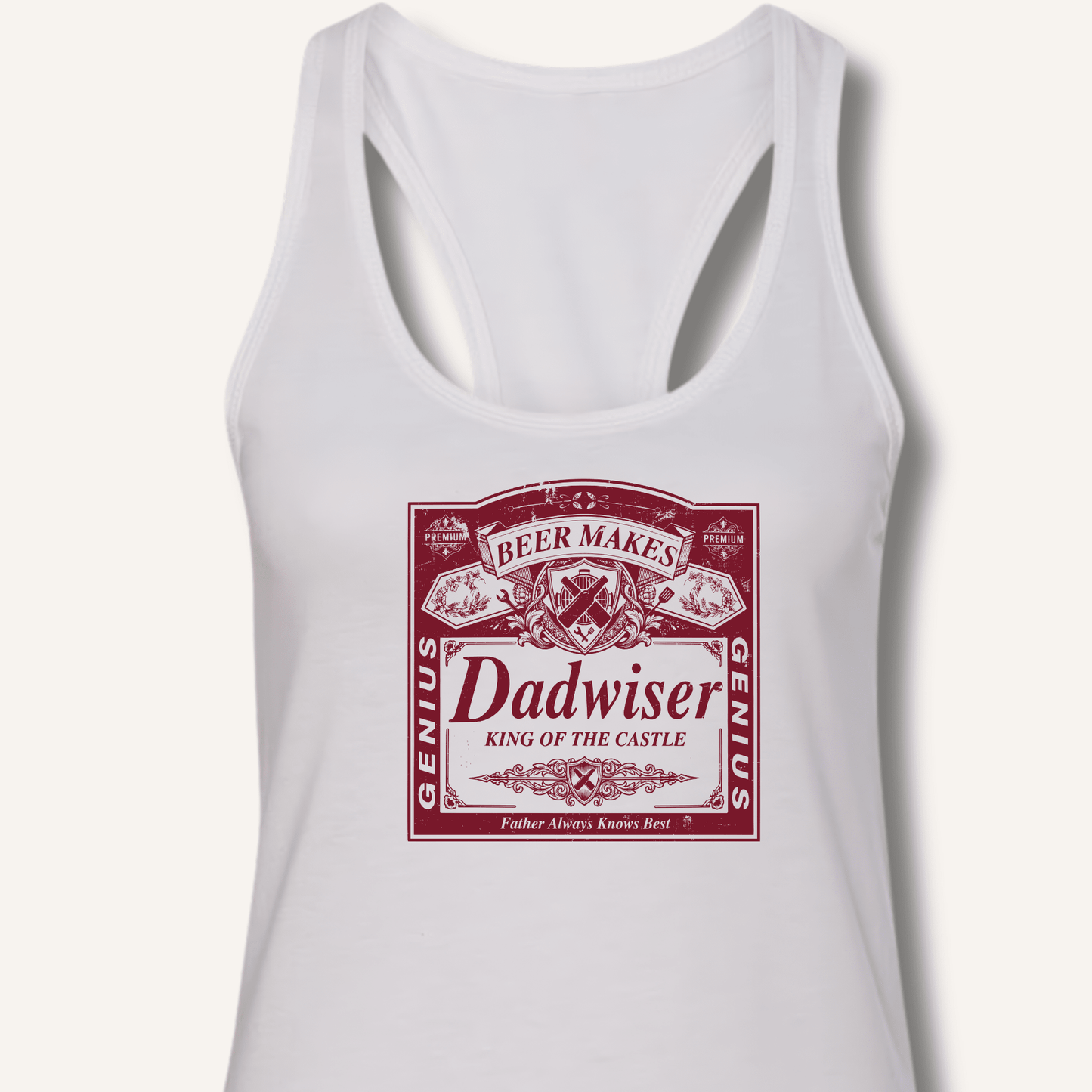 Beer Makes Dad Wiser Racerback Tank - Sip & Shirt