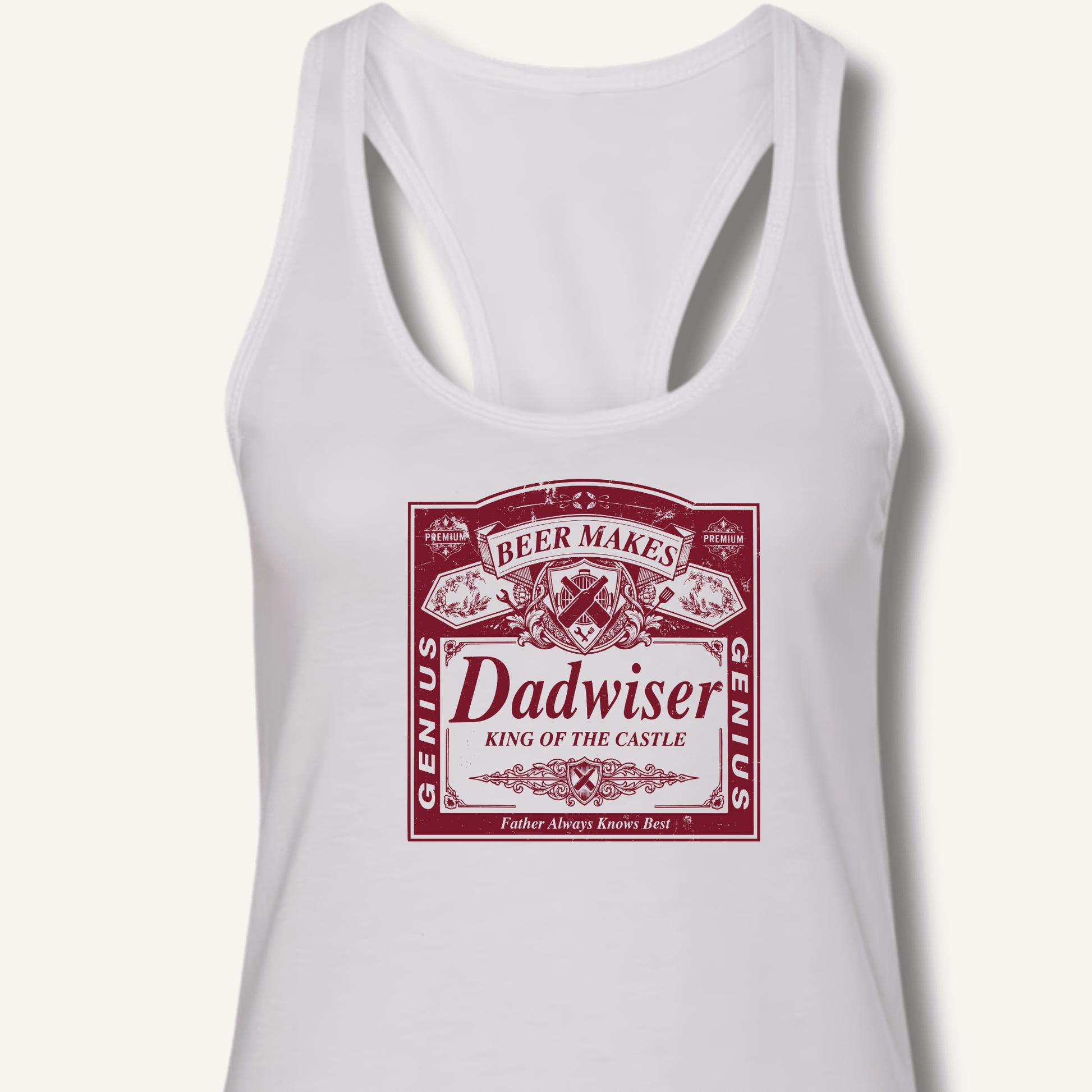 Beer Makes Dad Wiser Racerback Tank - Sip & Shirt