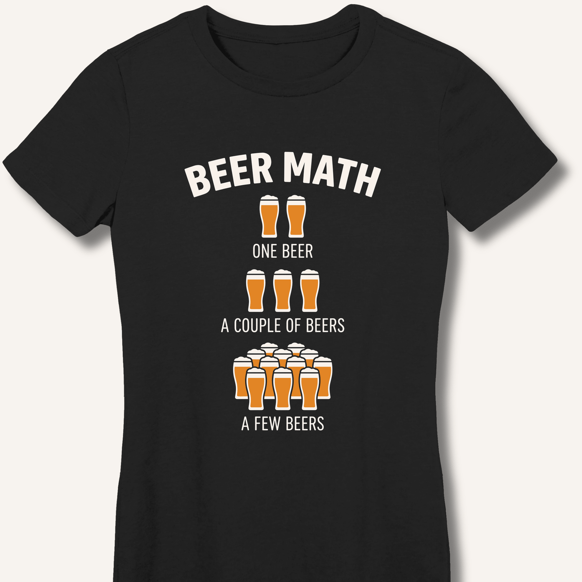 Beer Math Women's Fitted T-Shirt - Sip & Shirt