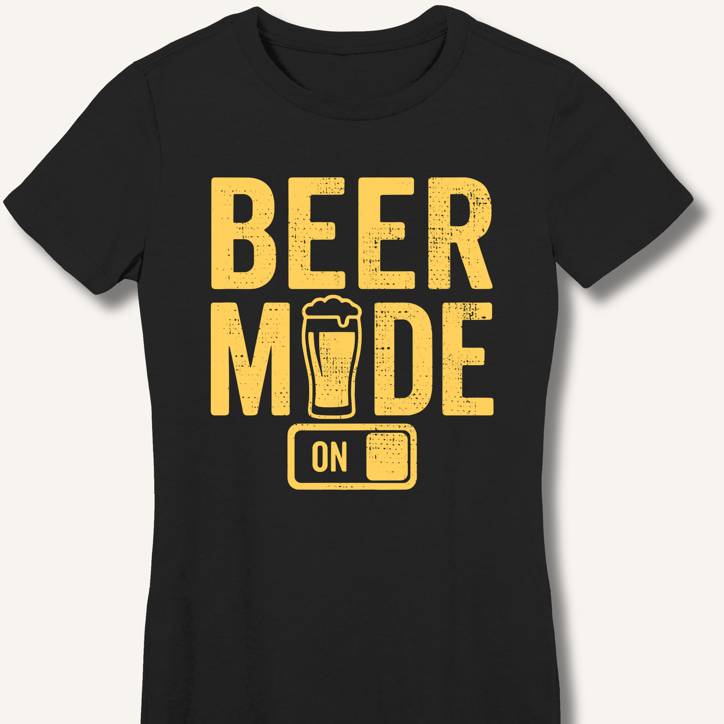 Beer Mode On Fitted T-Shirt - Sip & Shirt