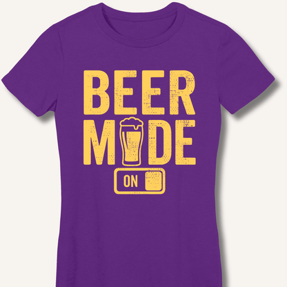 Beer Mode On Fitted T-Shirt - Sip & Shirt