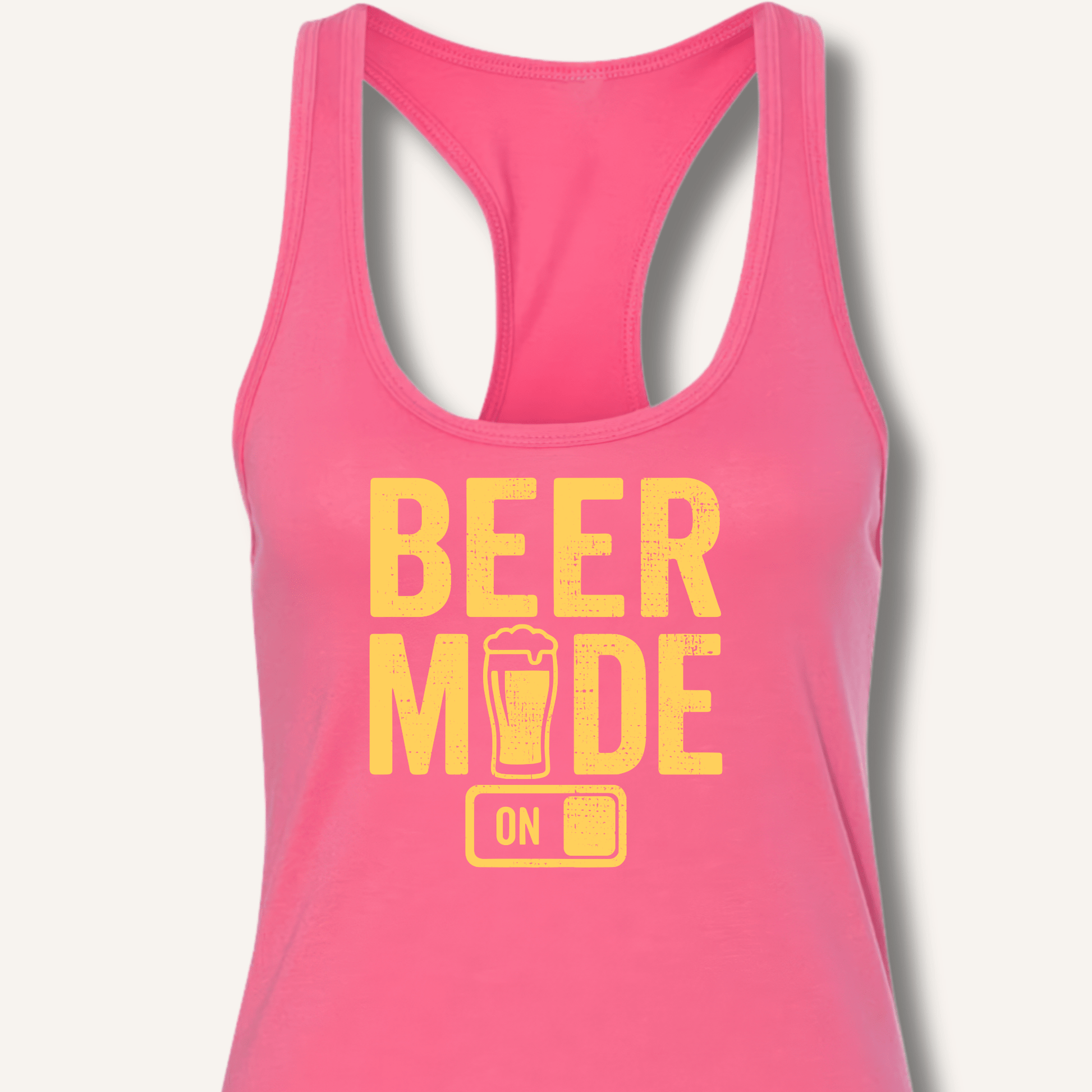 Beer Mode On Racerback Tank - Sip & Shirt
